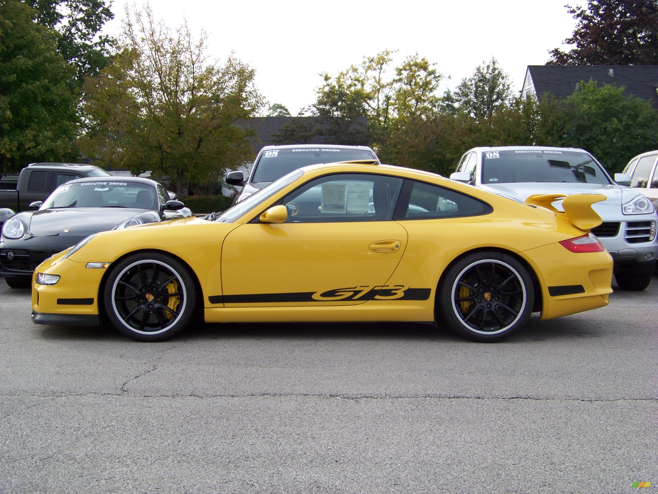 2007 911 GT3 - Speed Yellow / Black w/Alcantara photo #2