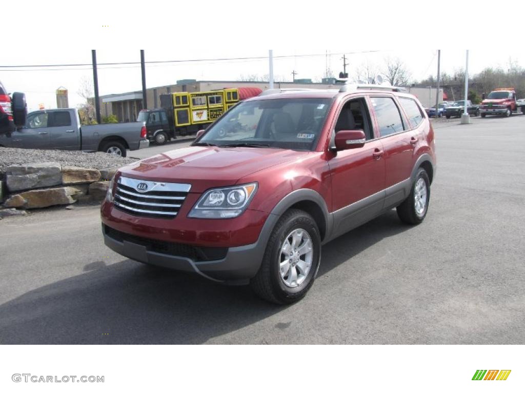 2009 Borrego LX V6 4x4 - Spicy Red / Gray photo #2