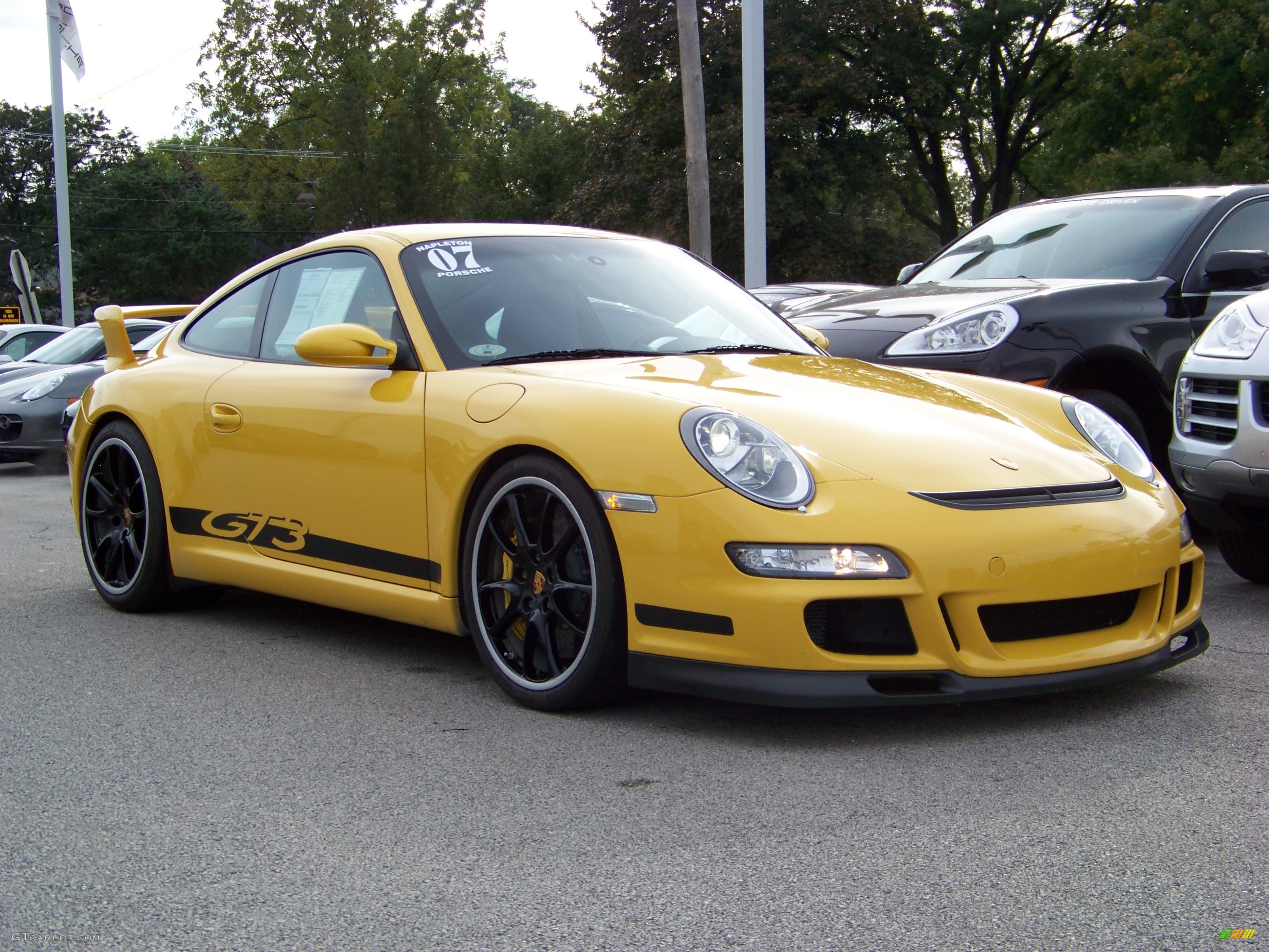 2007 911 GT3 - Speed Yellow / Black w/Alcantara photo #4