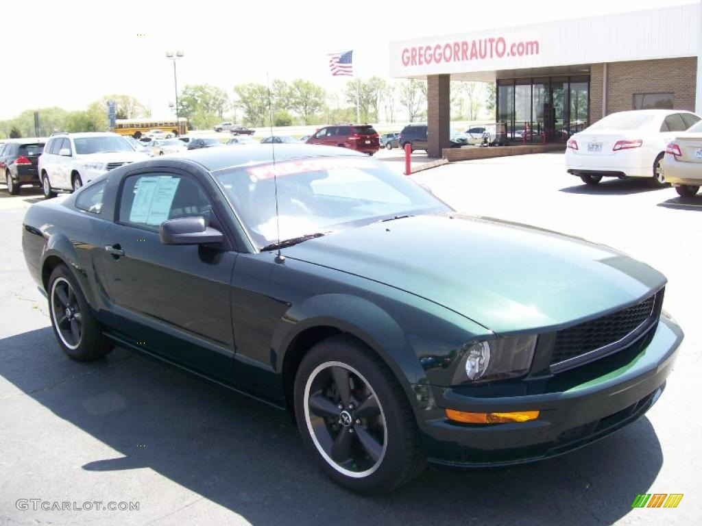 Dark Highland Green Metallic Ford Mustang