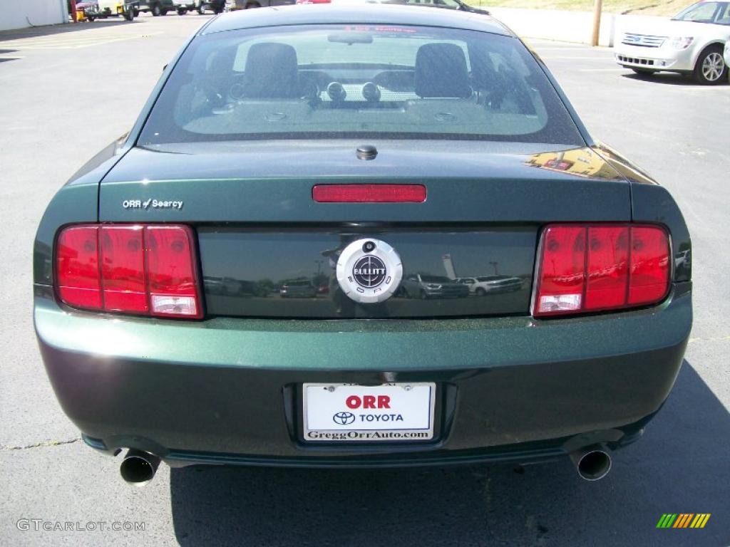 2009 Mustang Bullitt Coupe - Dark Highland Green Metallic / Dark Charcoal photo #6