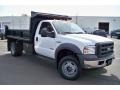 Oxford White - F550 Super Duty XL Regular Cab 4x4 Chassis Dump Truck Photo No. 3