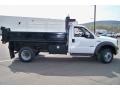 2005 Oxford White Ford F550 Super Duty XL Regular Cab 4x4 Chassis Dump Truck  photo #4