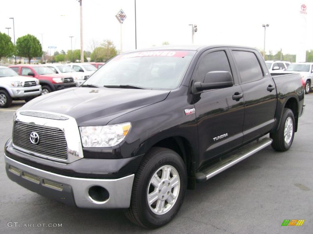 2007 Tundra SR5 CrewMax - Black / Beige photo #2