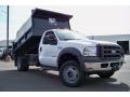 2005 Oxford White Ford F550 Super Duty XL Regular Cab 4x4 Chassis Dump Truck  photo #24