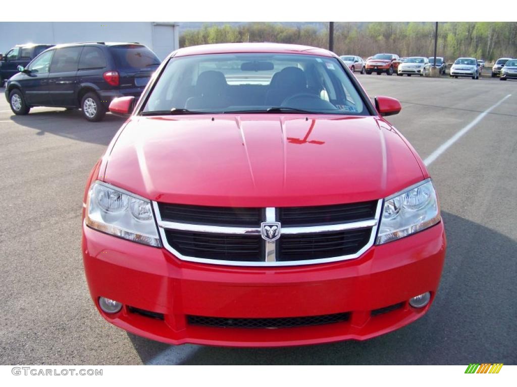 2009 Avenger R/T - Tor Red / Dark Slate Gray photo #2