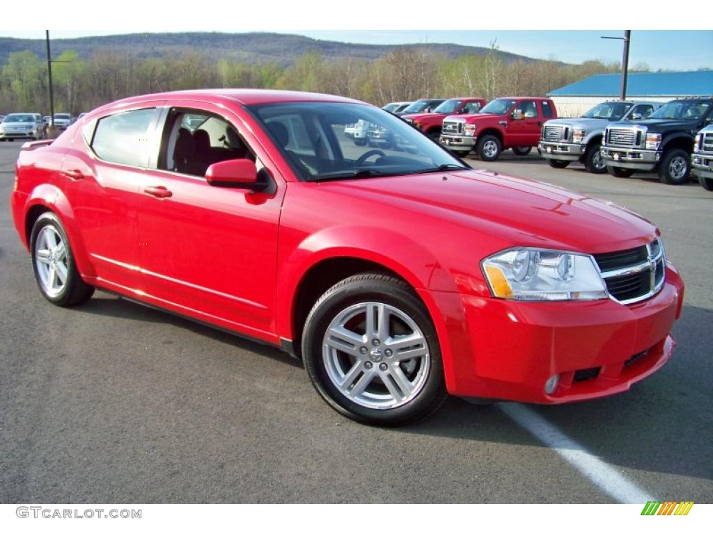 2009 Avenger R/T - Tor Red / Dark Slate Gray photo #3