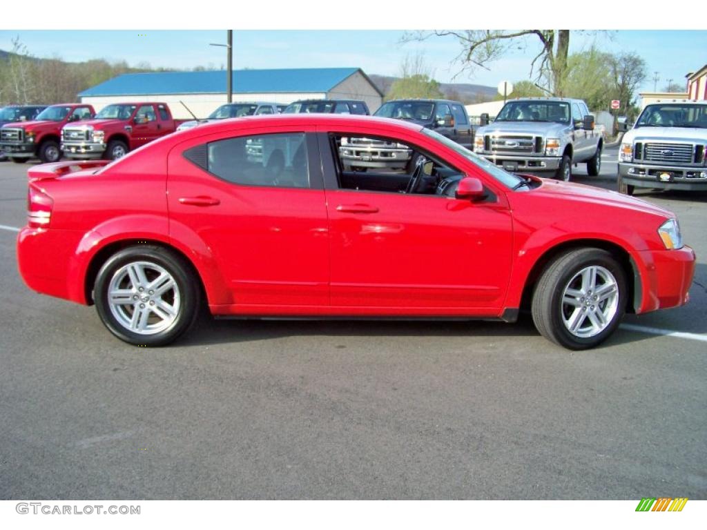 2009 Avenger R/T - Tor Red / Dark Slate Gray photo #4
