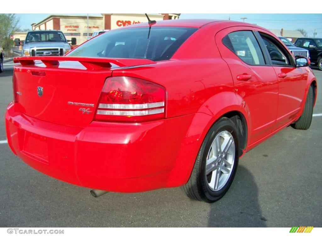 2009 Avenger R/T - Tor Red / Dark Slate Gray photo #5