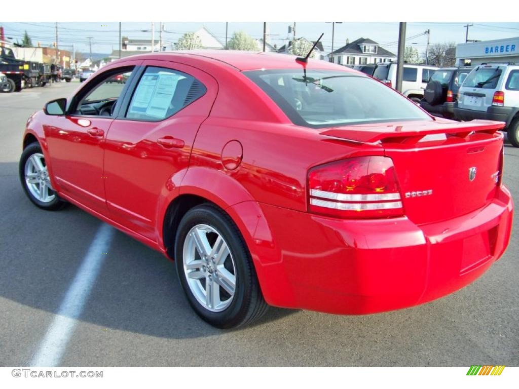 2009 Avenger R/T - Tor Red / Dark Slate Gray photo #7