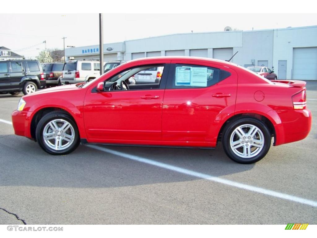 2009 Avenger R/T - Tor Red / Dark Slate Gray photo #8