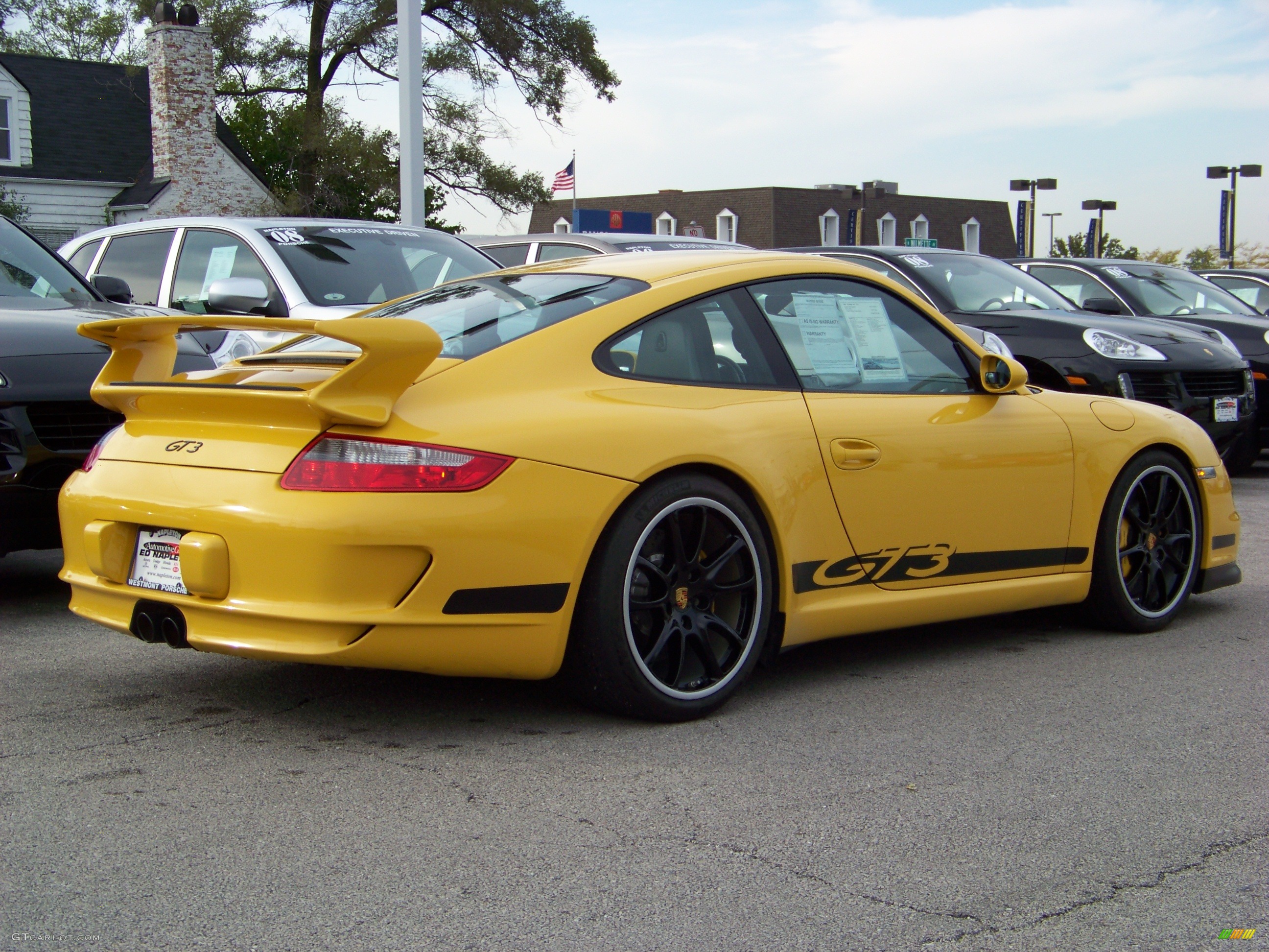 2007 911 GT3 - Speed Yellow / Black w/Alcantara photo #6