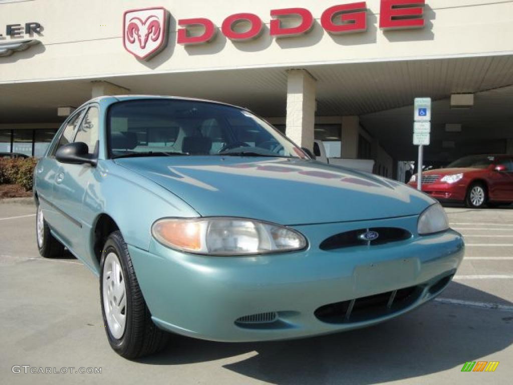 1998 Escort LX Sedan - Aquamarine Frost Metallic / Gray photo #1