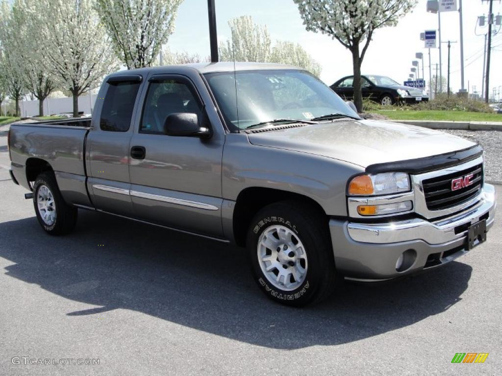 2007 Sierra 1500 Classic SLE Extended Cab - Silver Birch Metallic / Dark Titanium photo #1