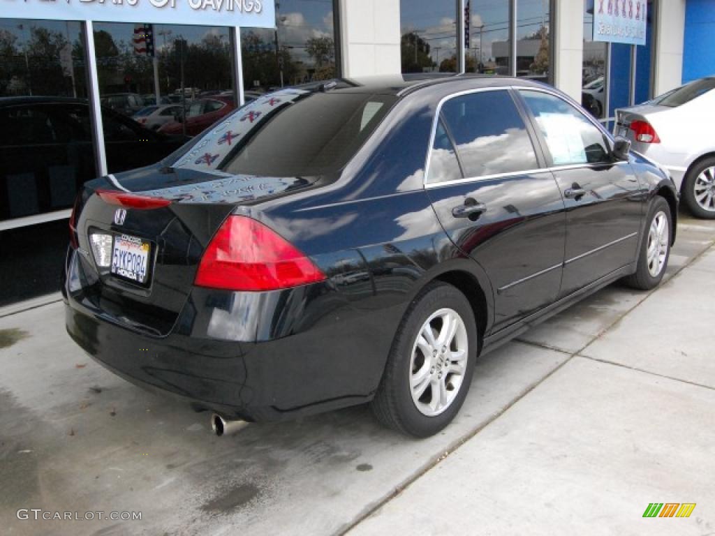 2007 Accord EX-L Sedan - Nighthawk Black Pearl / Black photo #3