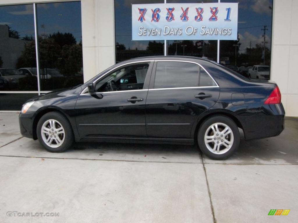2007 Accord EX-L Sedan - Nighthawk Black Pearl / Black photo #6