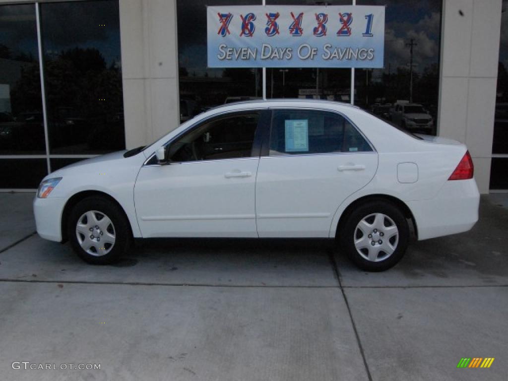 2007 Accord LX Sedan - Taffeta White / Ivory photo #6