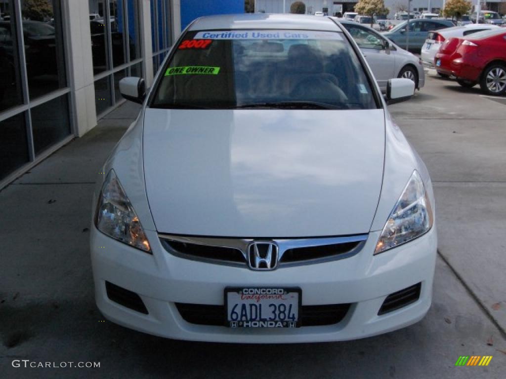 2007 Accord LX Sedan - Taffeta White / Ivory photo #8
