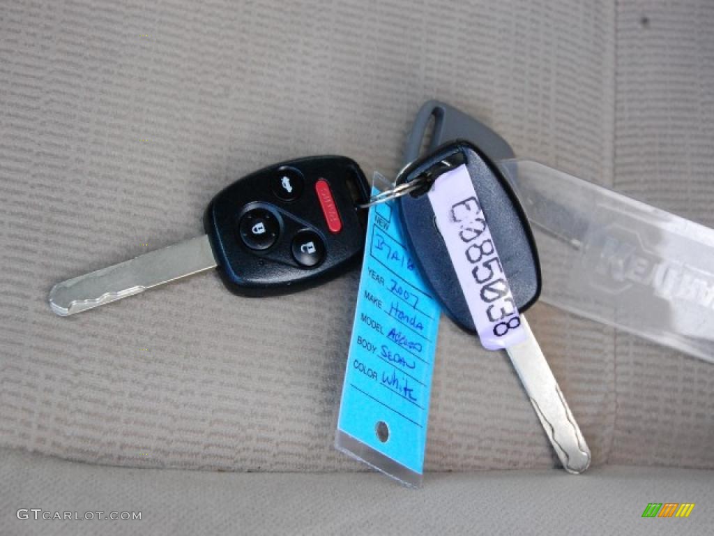 2007 Accord LX Sedan - Taffeta White / Ivory photo #28
