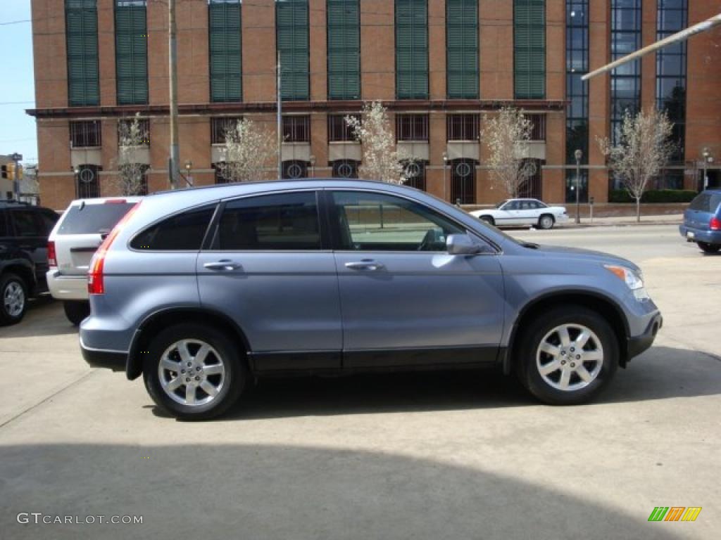 2007 CR-V EX-L 4WD - Glacier Blue Metallic / Gray photo #5