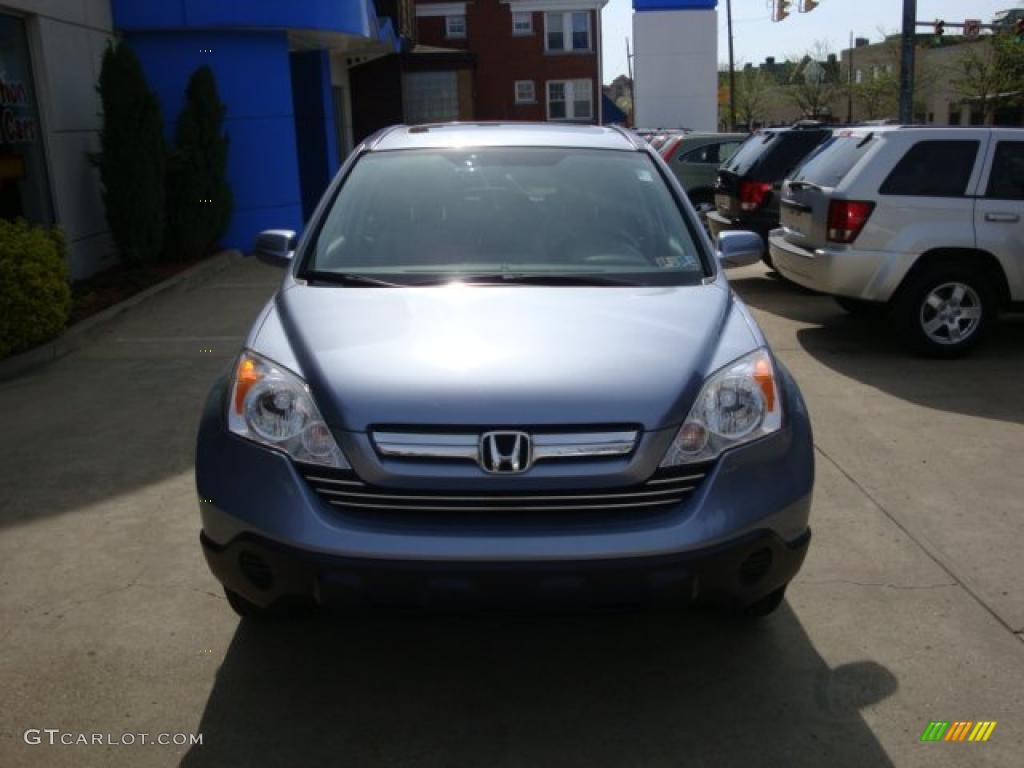 2007 CR-V EX-L 4WD - Glacier Blue Metallic / Gray photo #7