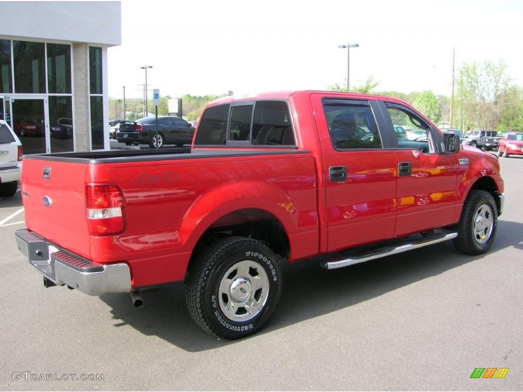 2007 F150 XLT SuperCrew 4x4 - Bright Red / Medium Flint photo #2