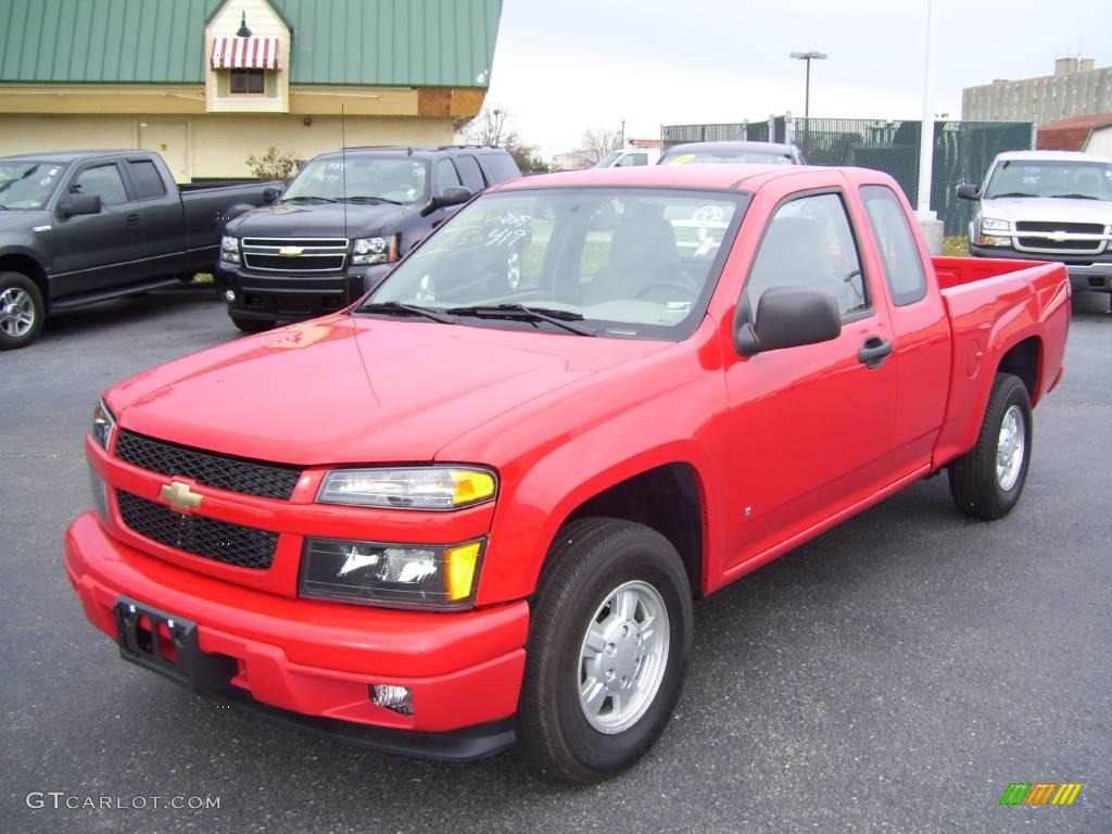 2007 Colorado LT Extended Cab - Victory Red / Medium Pewter photo #1
