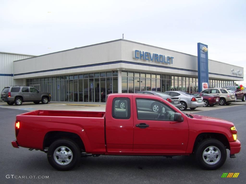 2007 Colorado LT Extended Cab - Victory Red / Medium Pewter photo #6