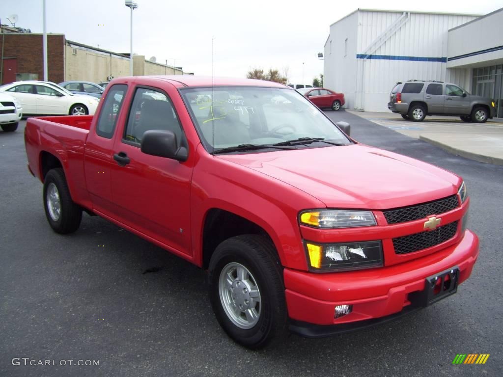 2007 Colorado LT Extended Cab - Victory Red / Medium Pewter photo #7