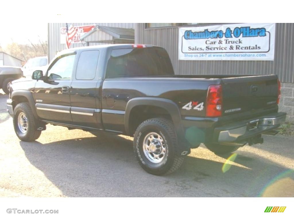 2003 Silverado 2500HD LT Extended Cab 4x4 - Black / Dark Charcoal photo #13