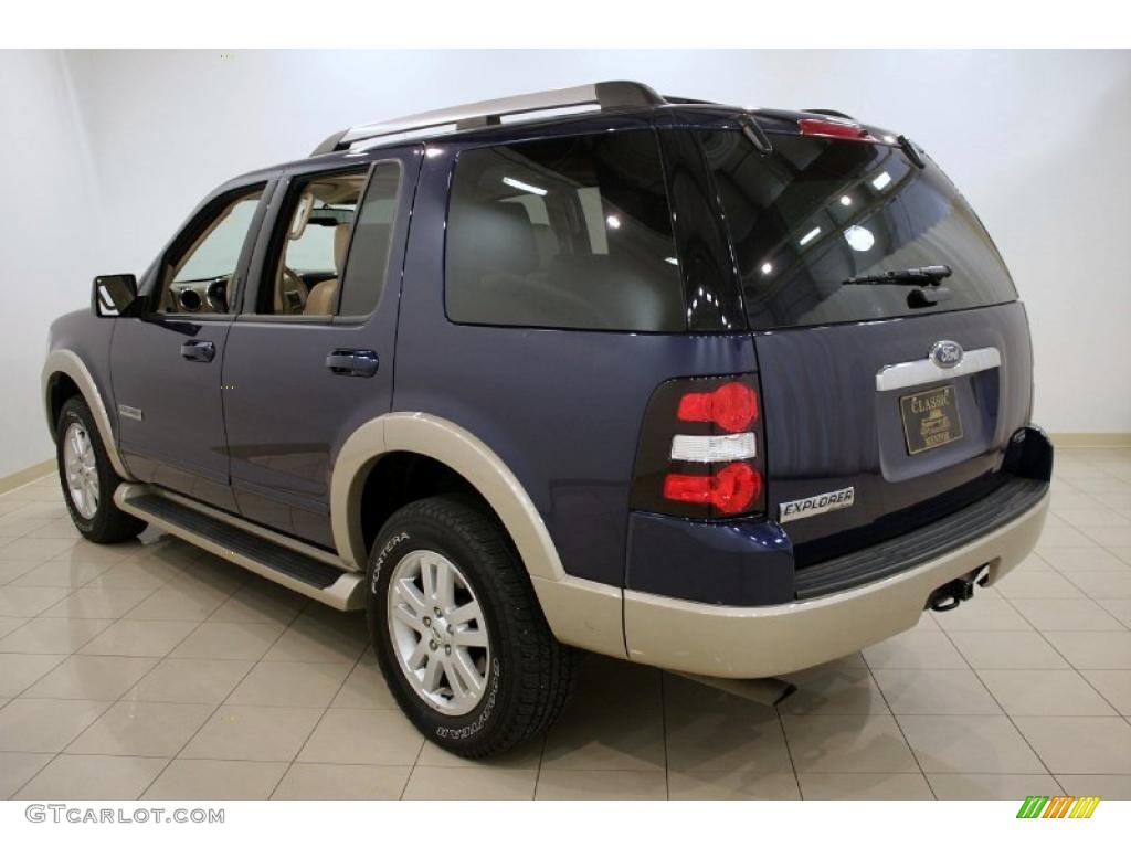 2007 Explorer Eddie Bauer 4x4 - Dark Blue Pearl Metallic / Camel photo #5