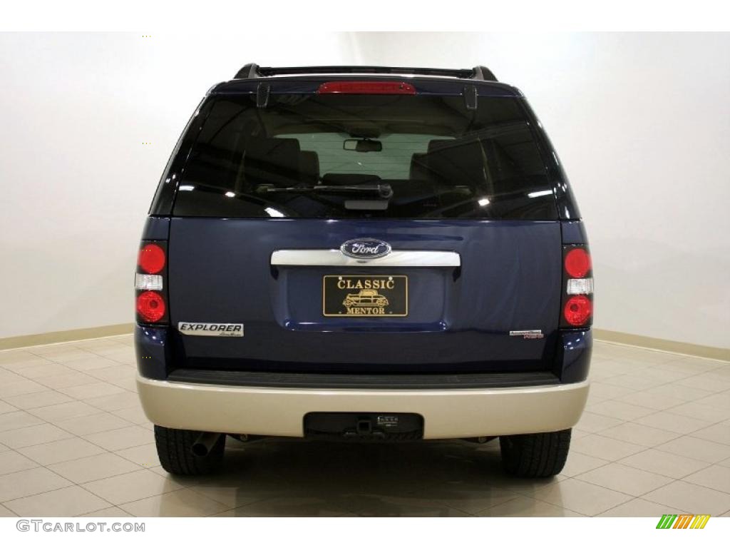 2007 Explorer Eddie Bauer 4x4 - Dark Blue Pearl Metallic / Camel photo #6