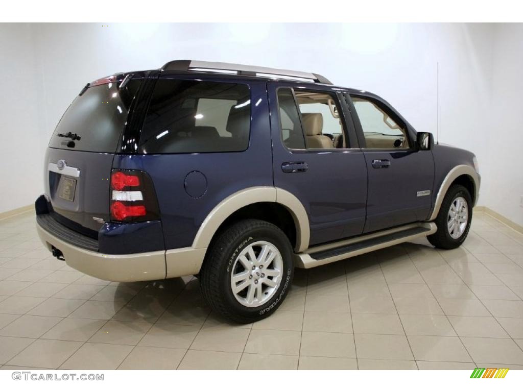 2007 Explorer Eddie Bauer 4x4 - Dark Blue Pearl Metallic / Camel photo #7