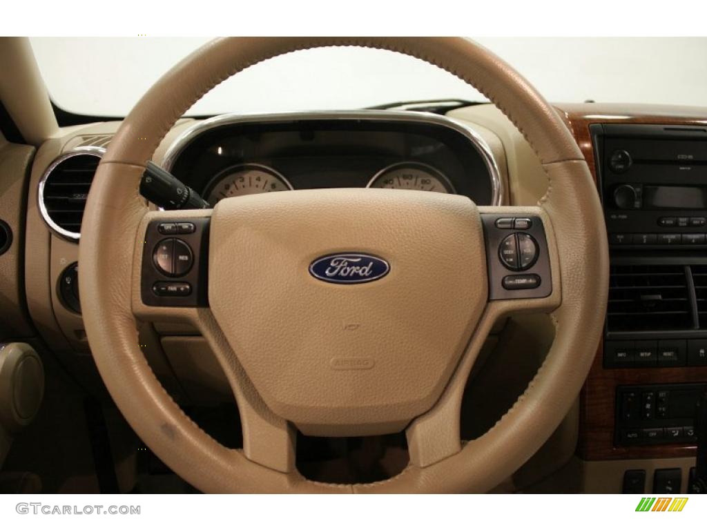 2007 Explorer Eddie Bauer 4x4 - Dark Blue Pearl Metallic / Camel photo #14