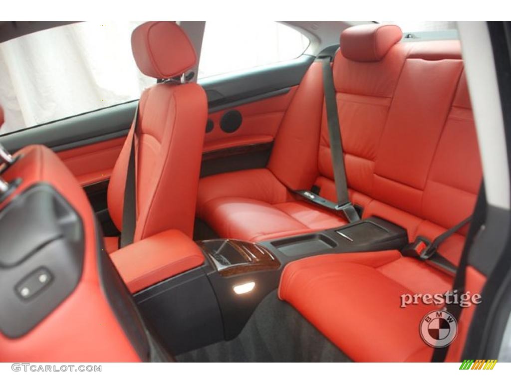 2009 3 Series 328xi Coupe - Titanium Silver Metallic / Coral Red/Black Dakota Leather photo #10