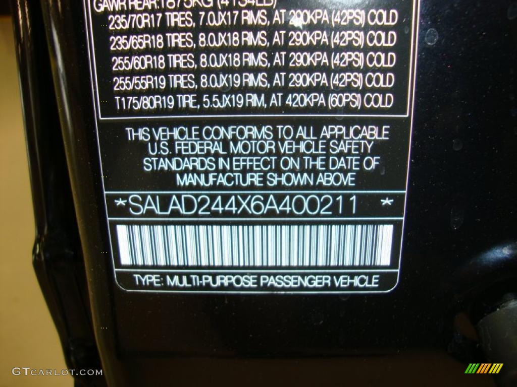 2006 LR3 SE - Java Black Pearl / Black photo #35