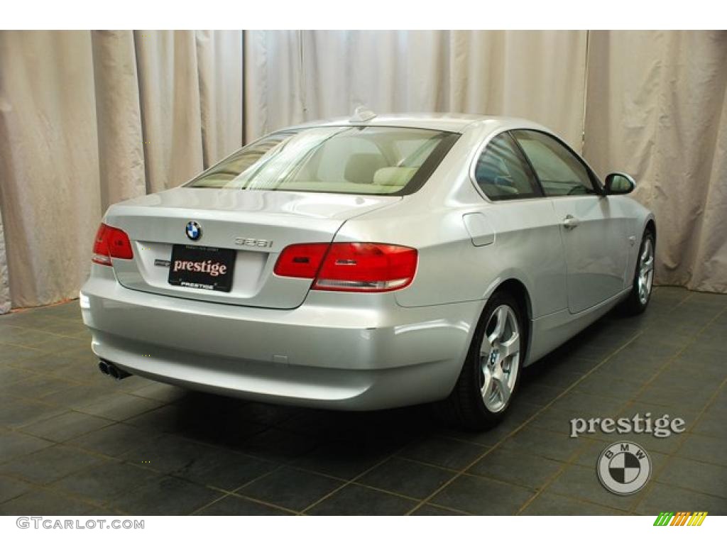 2009 3 Series 328xi Coupe - Titanium Silver Metallic / Beige photo #2