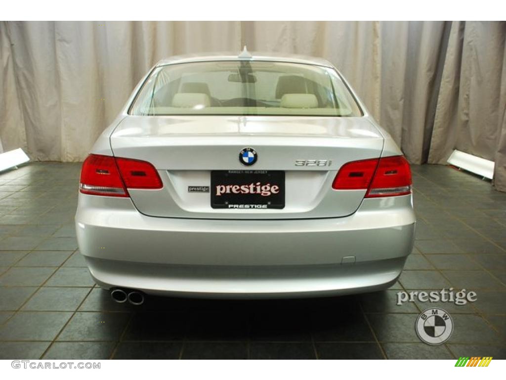 2009 3 Series 328xi Coupe - Titanium Silver Metallic / Beige photo #3