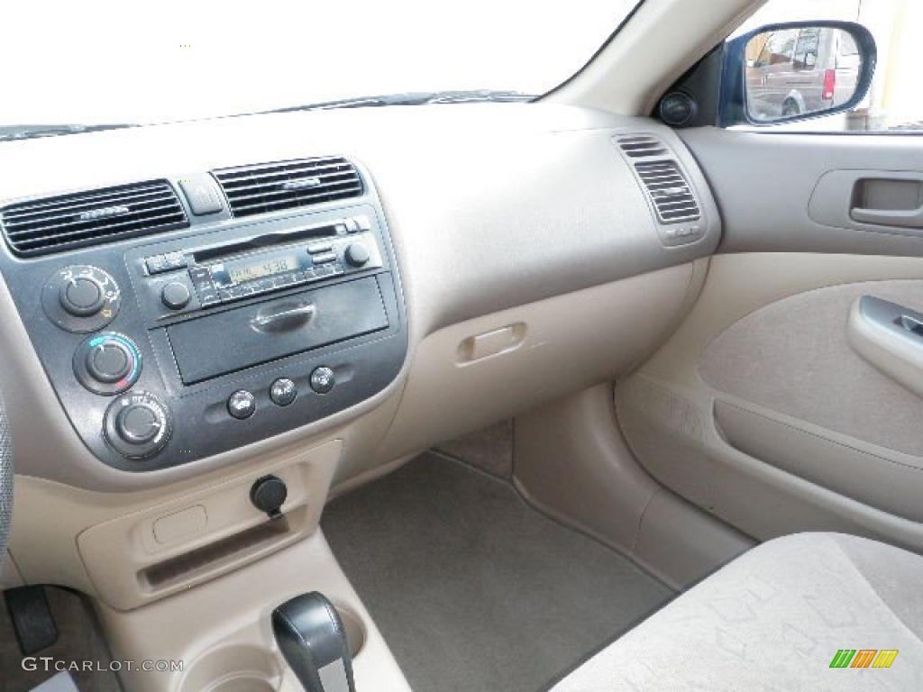 2001 Civic EX Coupe - Eternal Blue Pearl / Beige photo #7