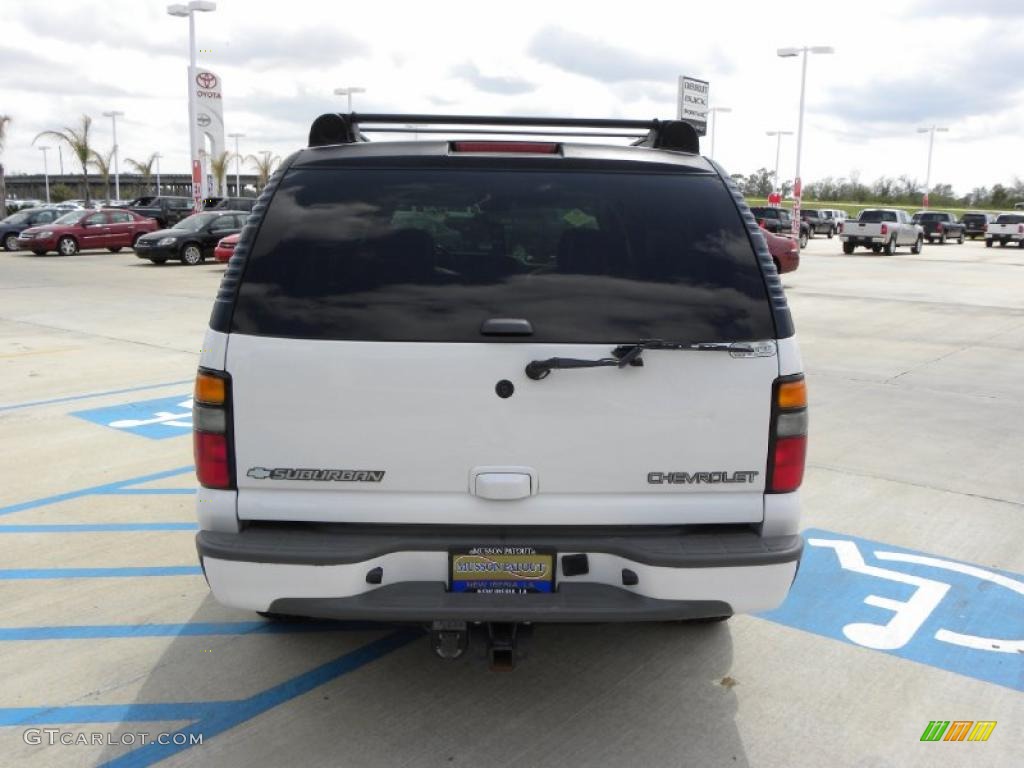 2005 Suburban 1500 LT 4x4 - Summit White / Tan/Neutral photo #4