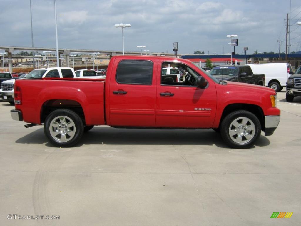 2010 Sierra 1500 SLE Crew Cab - Fire Red / Ebony photo #4