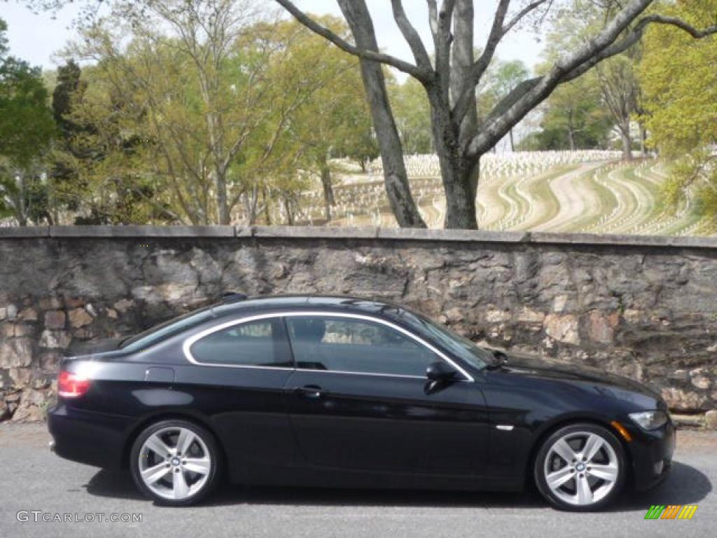 2008 3 Series 335i Coupe - Black Sapphire Metallic / Black photo #7