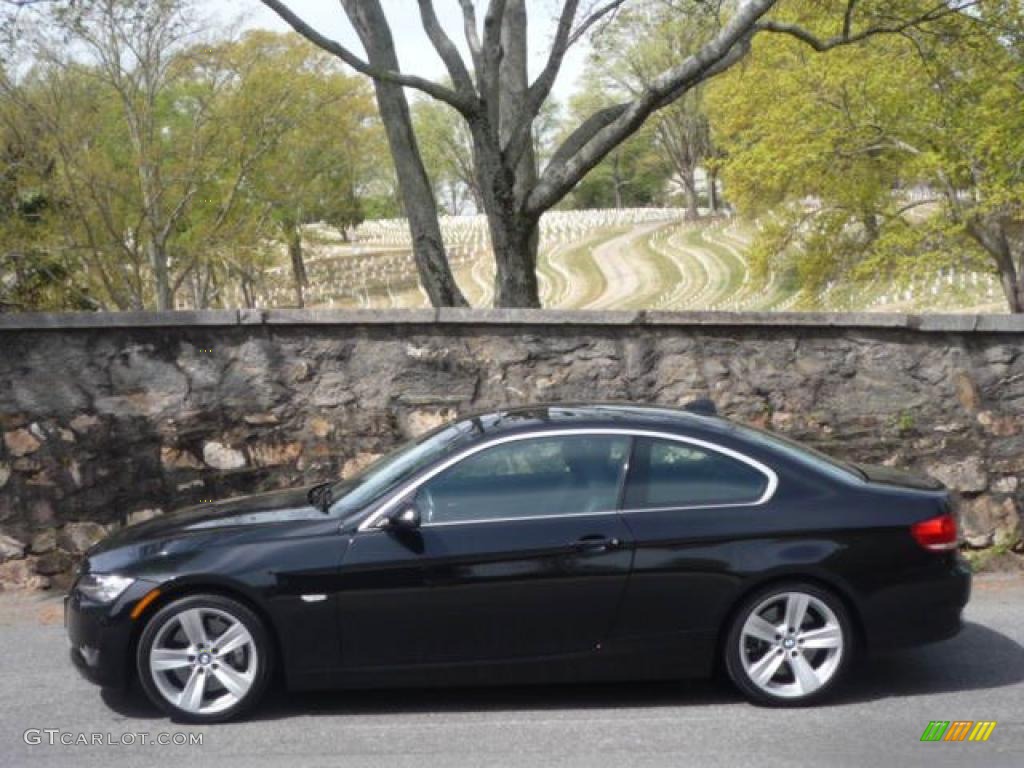 2008 3 Series 335i Coupe - Black Sapphire Metallic / Black photo #8