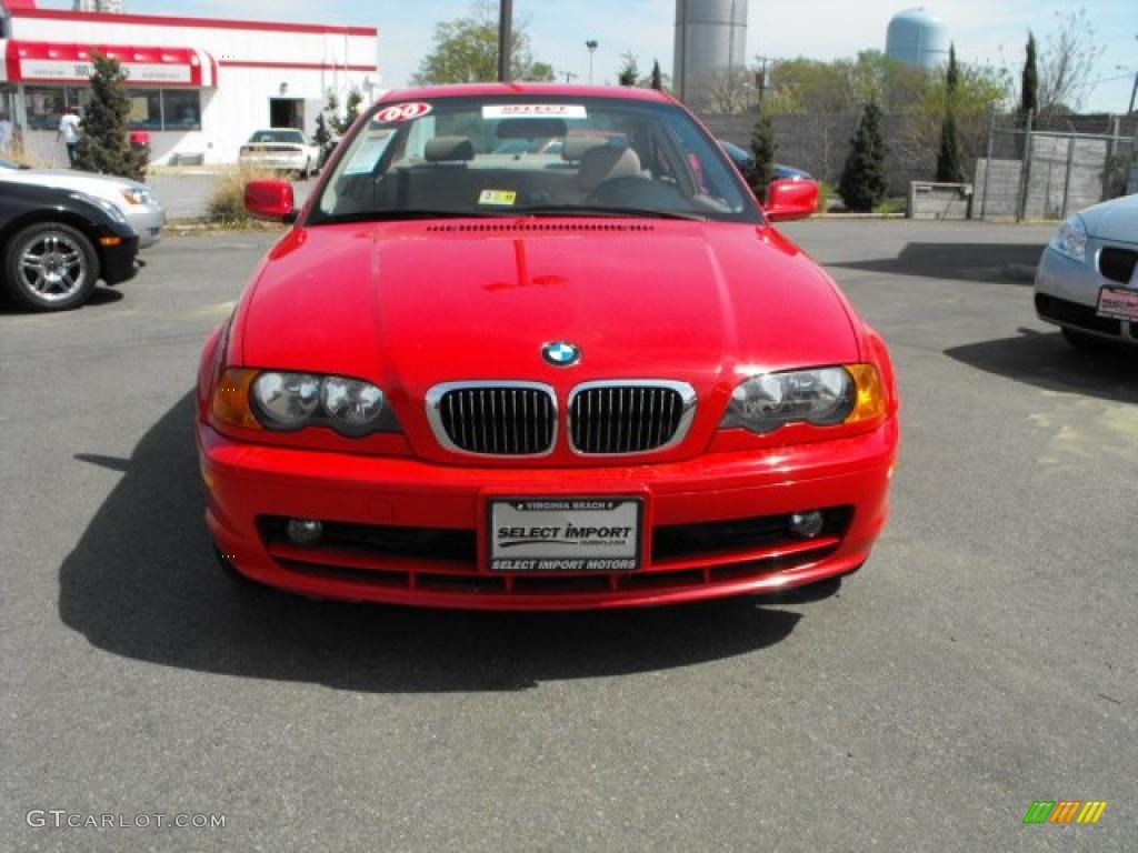 2000 3 Series 328i Coupe - Bright Red / Sand photo #3