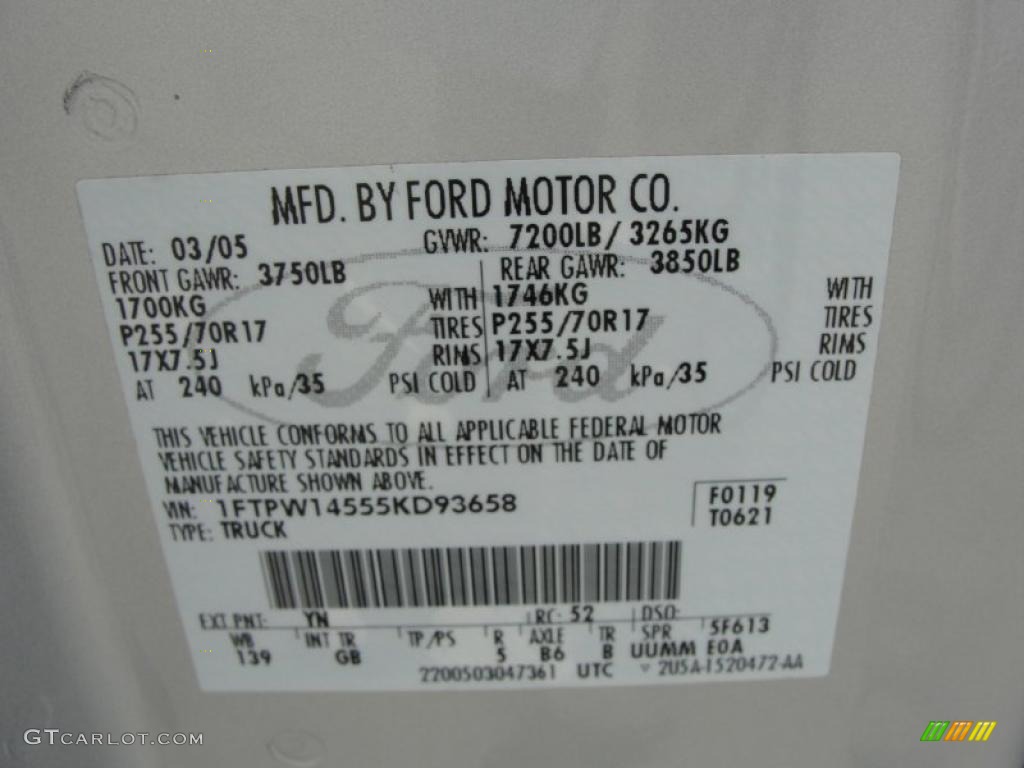 2005 F150 FX4 SuperCrew 4x4 - Silver Metallic / Medium Flint Grey photo #49