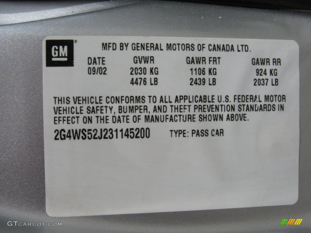 2003 Century Custom - Sterling Silver Metallic / Medium Gray photo #12