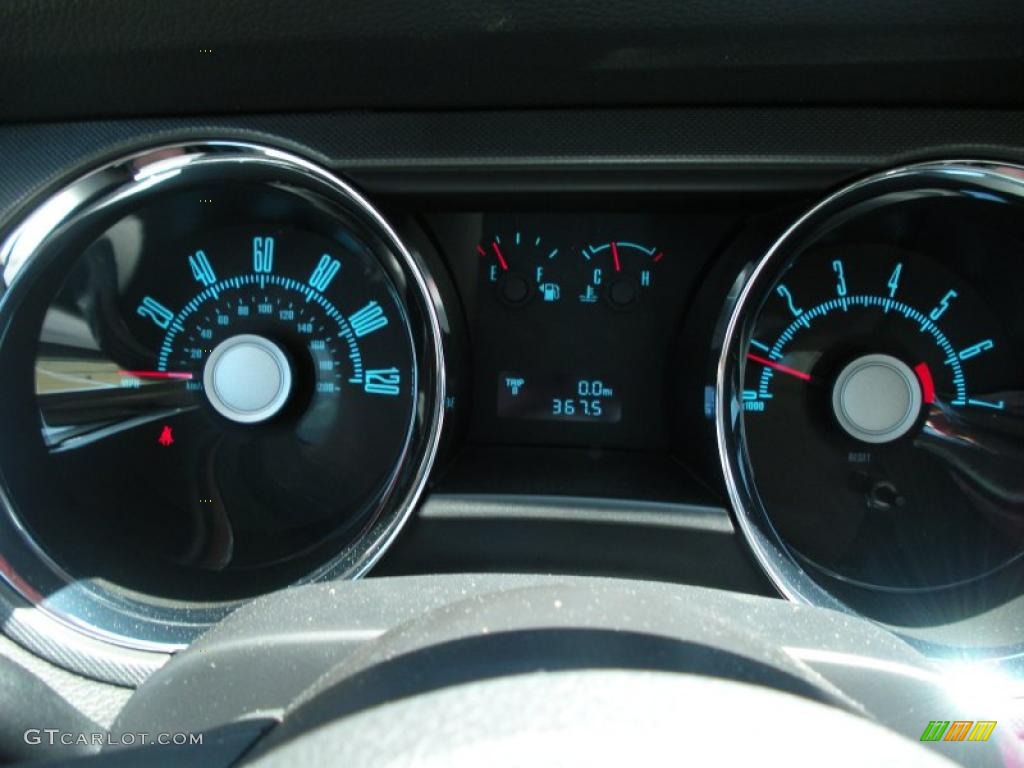 2010 Mustang V6 Coupe - Grabber Blue / Stone photo #7