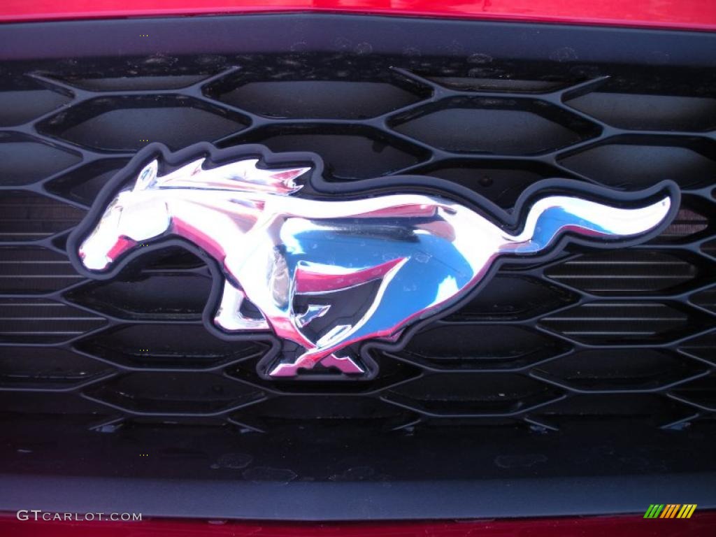 2010 Mustang V6 Coupe - Red Candy Metallic / Charcoal Black photo #4