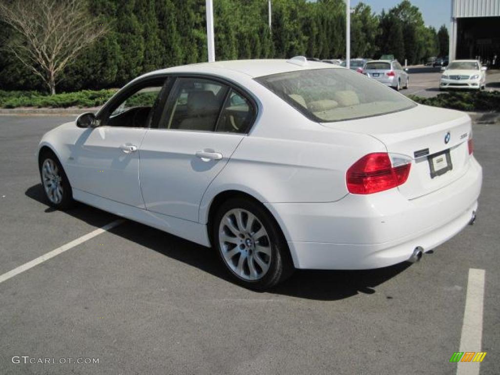 2008 3 Series 335i Sedan - Alpine White / Beige photo #3
