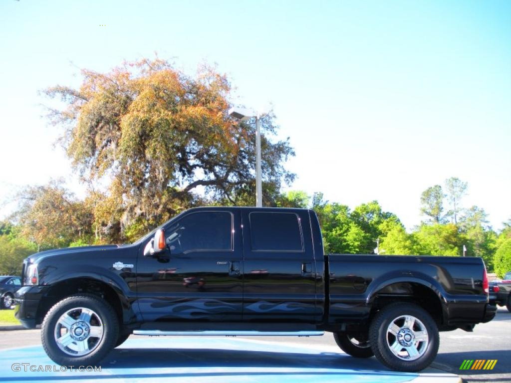 2006 F350 Super Duty Harley Davidson Crew Cab 4x4 - Black / Black photo #2